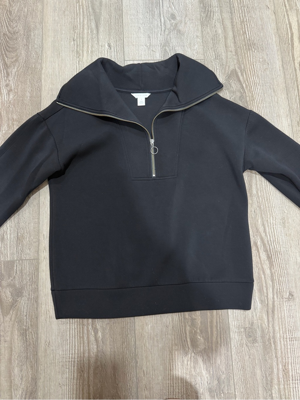 Caslon Black Half-Zip Pullover Sweater